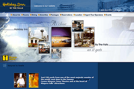 Holiday Inn website in 2001