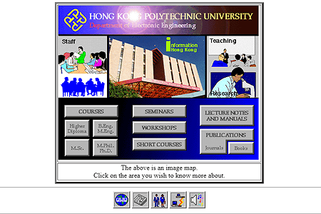 Hong Kong Polytechnic University website in 1995