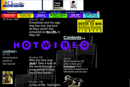 HotWired website in 1997