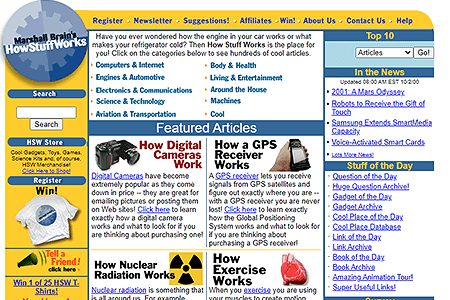 HowStuffWorks website in 2000