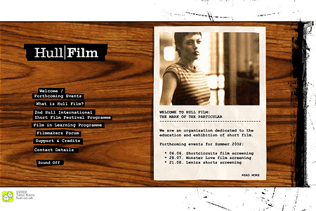 Hull Film flash website in 2002