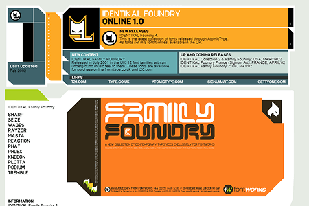 Identikal Foundry flash website in 2002