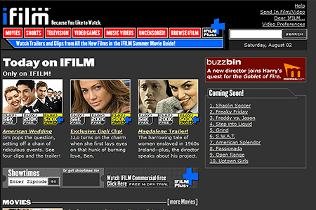 iFilm website in 2003