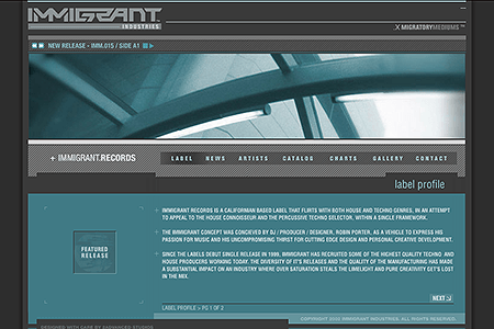 Immigrant Records website in 2002