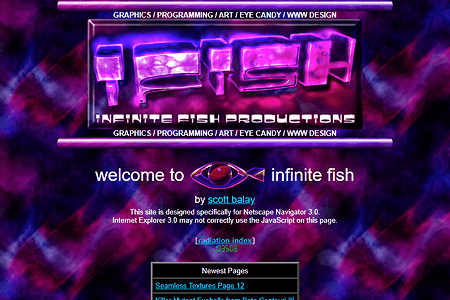 Infinite Fish website in 1997