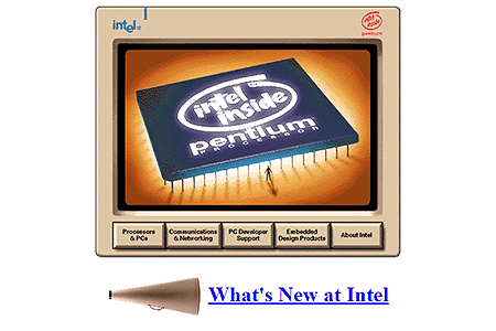 Intel website in 1995