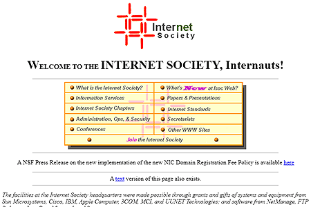 Internet Society in 1995
