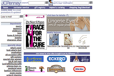 JCPenney website in 2000