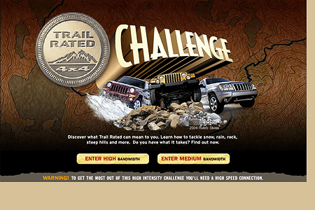Jeep Trail flash website in 2004