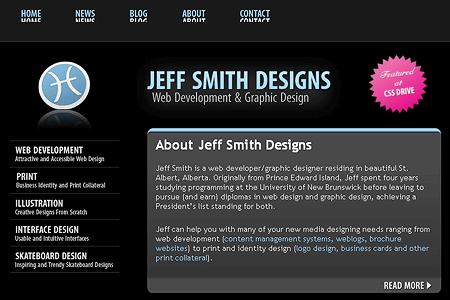 Jeff Smith Design website in 2006