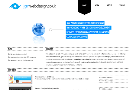 jgm web design website in 2008
