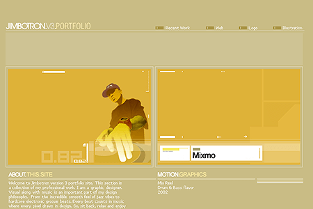 Jim Botron website in 2002