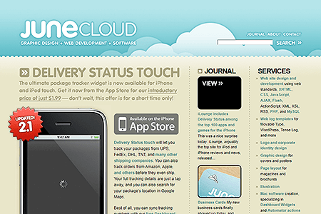 Junecloud website in 2008