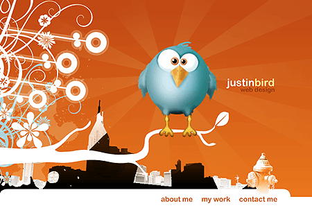 Justin Bird website in 2007