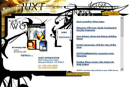 Juxt Interactive flash website in 2003