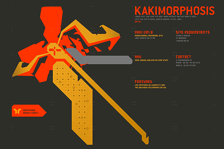 Kakimorphosis website in 2001
