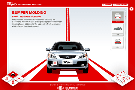 KIA RIO flash website in 2006