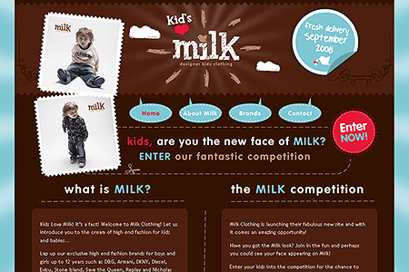 Kids Love Milk! website in 2008