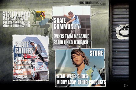 Killer Loop Skate flash website in 2003