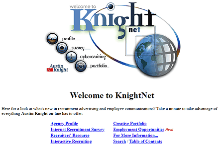 KnightNet website in 1996