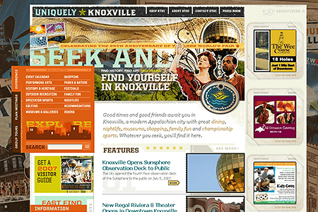 Knoxville website in 2007