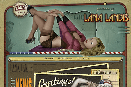 Lana Landis flash website in 2003