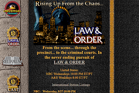 Law & Order website in 1997