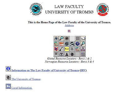 Law Faculty of University of Tromsø website in 1995