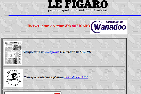 Le Figaro website in 1996