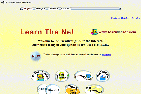 Learn the Net website in 1996