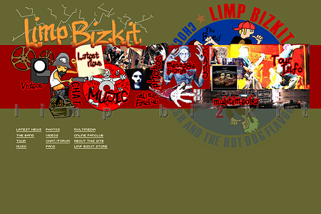 Limp Bizkit flash website in 2001