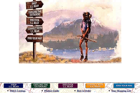 L. L. Bean website in 1997