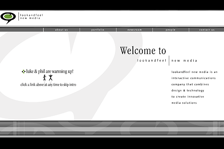 Lookandfeel New Media flash website in 2000
