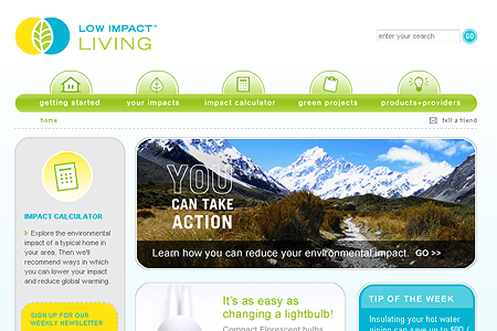 Low Impact Living website in 2006