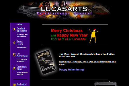 LucasArts website in 1996