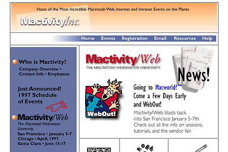 Mactivity website in 1996