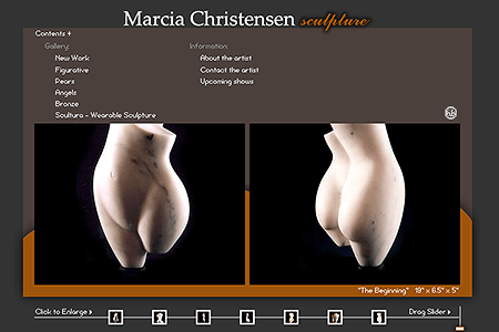 Marcia Christensen flash website in 2003