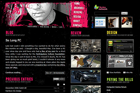 Matt Brett website in 2006