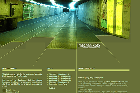 mechanik512 website in 2002