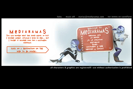 MediaramaS flash website in 2002