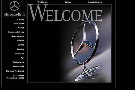 Mercedes-Benz USA website in 1998