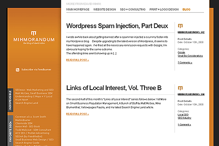 Mihmorandum website in 2008