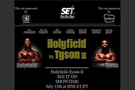 Mike Tyson website in 1997