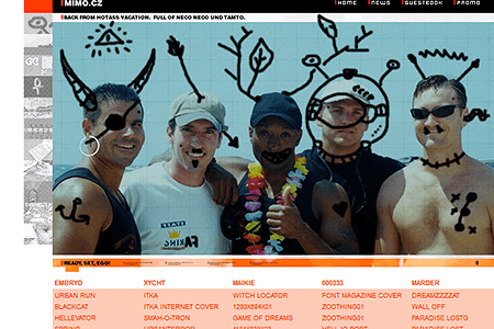 Mimo.cz website in 2002