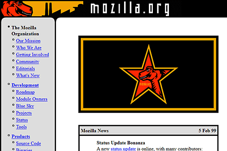 Mozilla.org website in 1998
