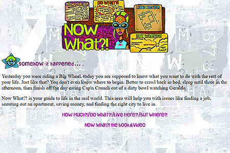 MTV’s Now What?! website in 1997