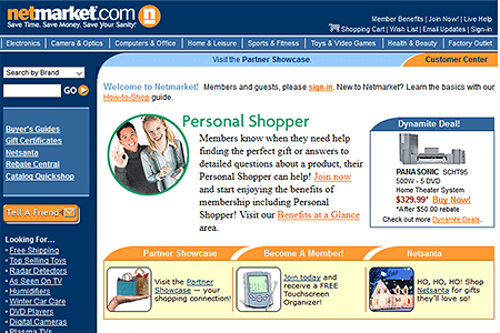 NetMarket website in 2002