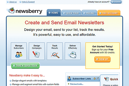 Newsberry website in 2007