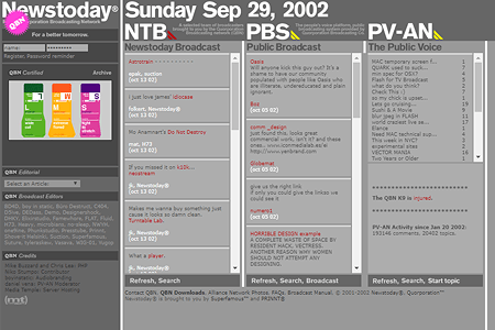 Newstoday website in 2002