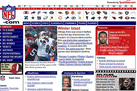 NFL.com website in 2002